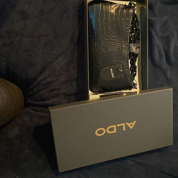 Aldo alligator pattern black small bag nwt - Picture 2 of 5